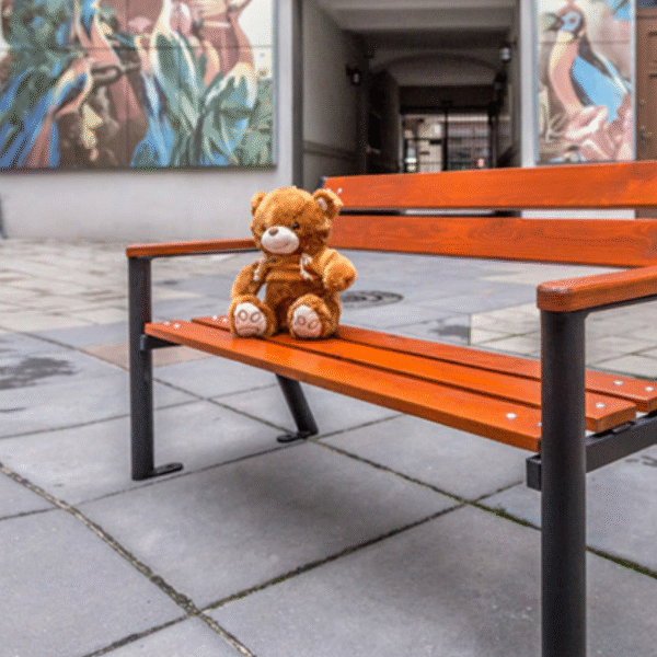 Ławka dziecięca GLADIATOR z podłokietnikiem drewnianym