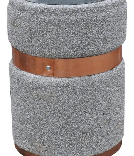 KOSZ BETONOWY 40l Z PASEM MIEDZIANYM 77133 (kosze parkowe)