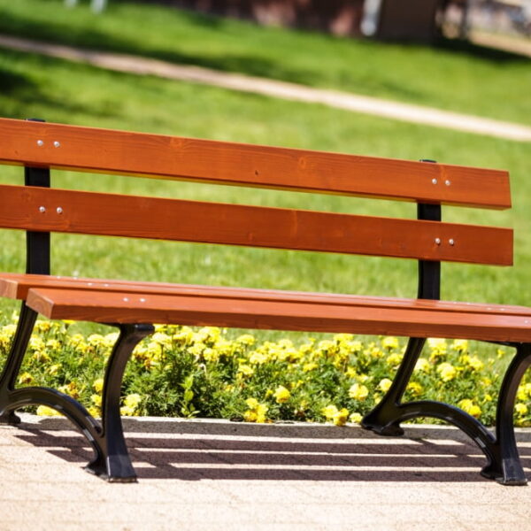 Ławka parkowa łódzka bez podłokietnika