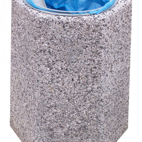 KOSZ BETONOWY 70L SZEŚCIOKĄTNY 77105 (kosze parkowe)