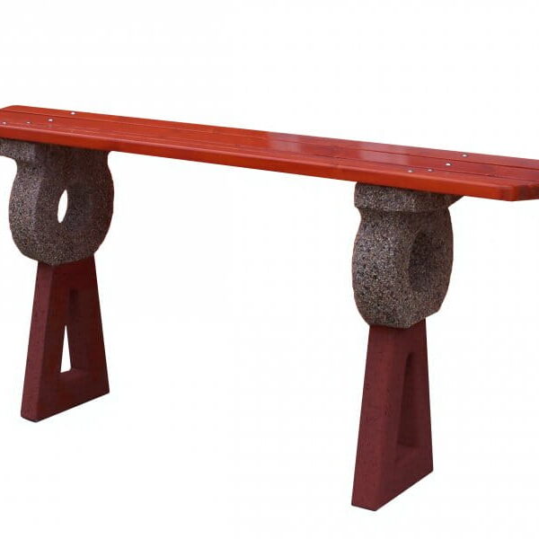 Ławka parkowa betonowa do wkopania 77410 (ławki miejskie id: 199)