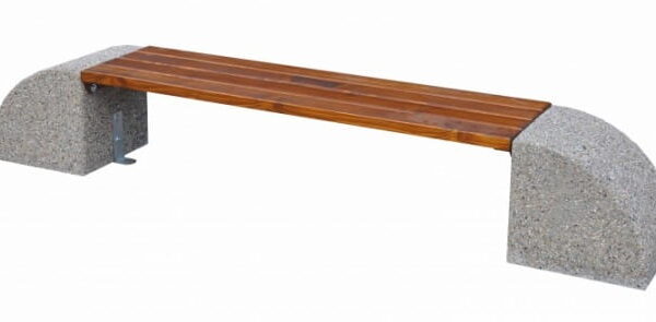 Ławka parkowa betonowa bez oparcia ćwierćokrą
g 77440a (ławki miejskie id: 492)