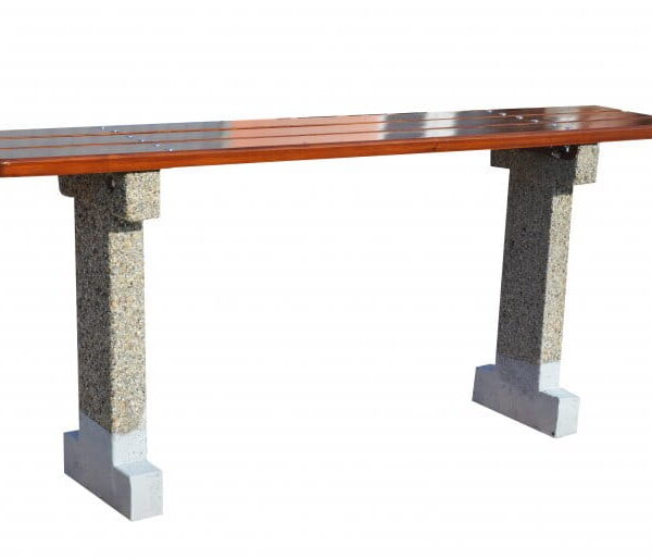 Ławka parkowa betonowa do wkopania 77417 (ławki miejskie id: 206)