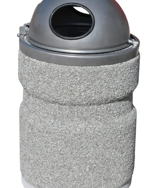 KOSZ BETONOWY 40L Z DASZKIEM METALOWYM 77136 (kosze parkowe)