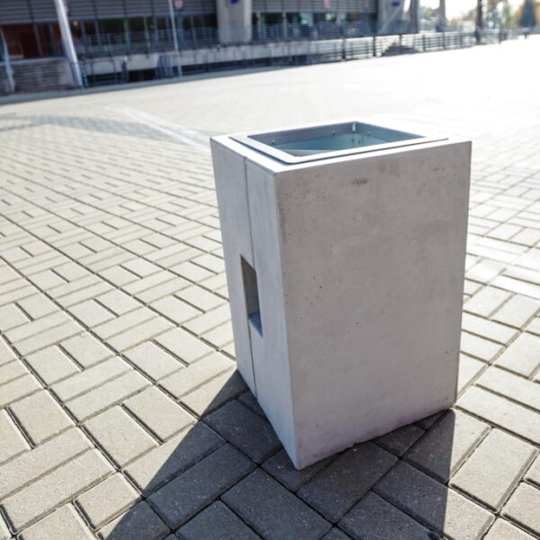 Kosz parkowy ROMA 40L z betonu architektonicznego